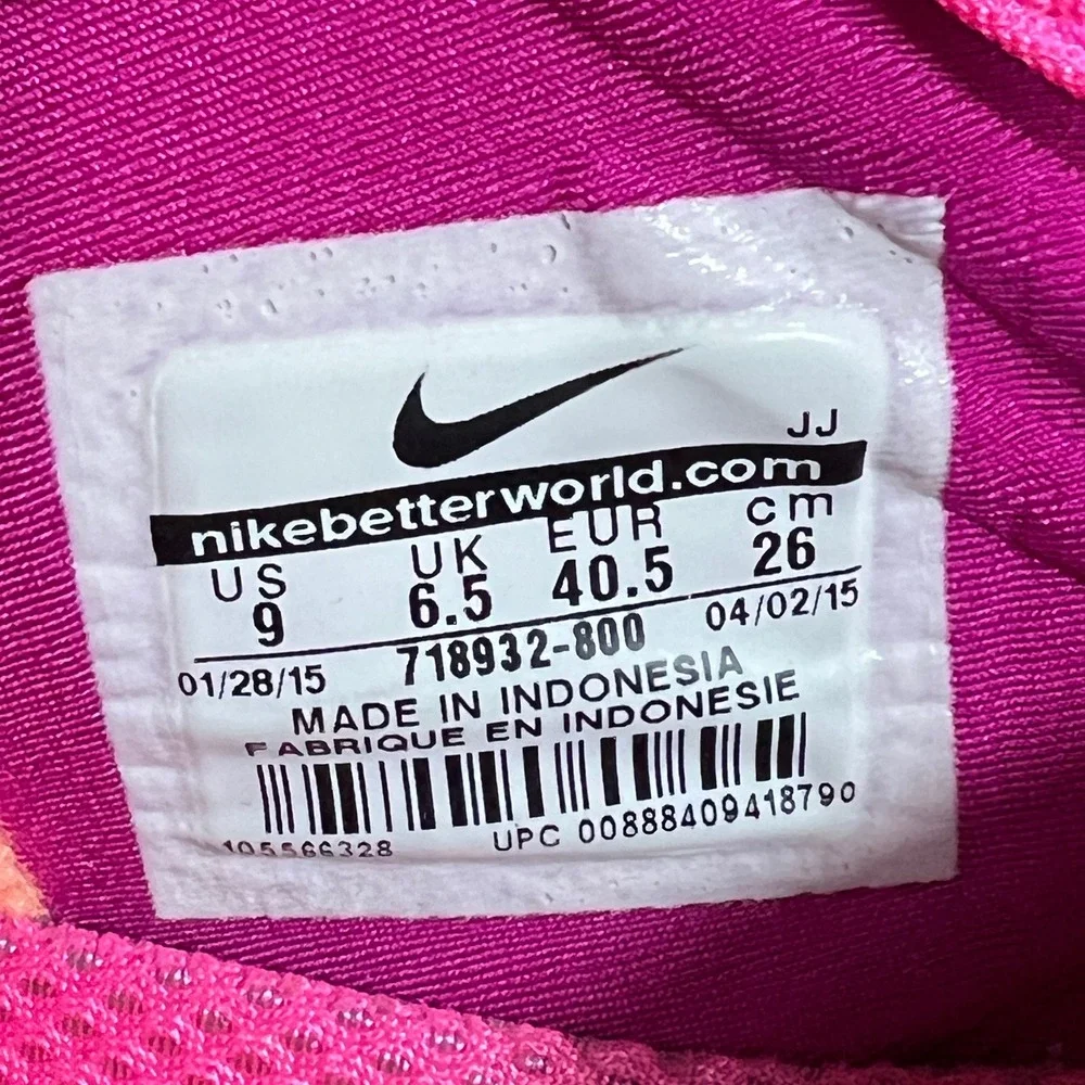 Nike Free TR Fit 5 Mesh Training Shoes Orange Pink 718932-800 Size 9